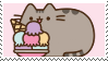 pusheen eating ice cream