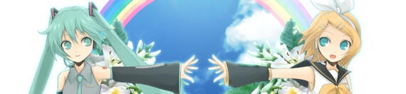 Hatsune Miku and Rin Kagamine