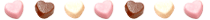 A gif of neapolitan chocolate hearts